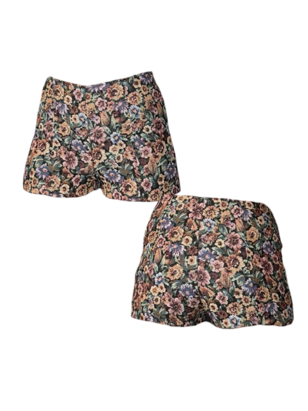 Mustard Seed Floral Tapestry Bike Shorts